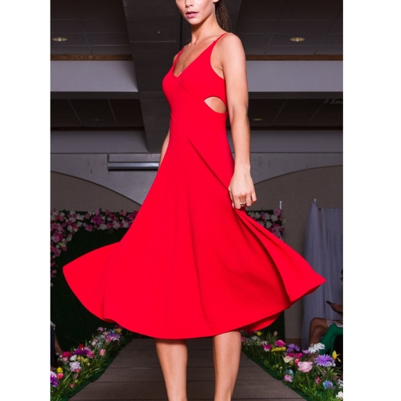 Cut Out Midi Strap Dress - Picture 1 of 7